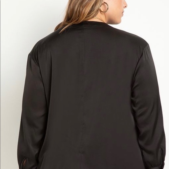 Eloquii Satin Pleat Front Blouse NWT - Picture 3 of 3